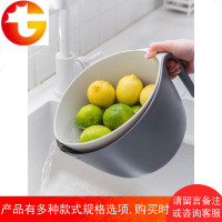 双层带手柄沥水篮厨房洗菜篮家用水果篮客厅水果盘