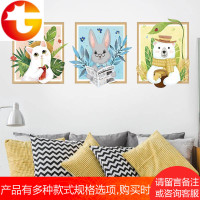 ins可爱动物相框墙照片墙贴纸卧室温馨墙面装饰沙发背景墙海报纸