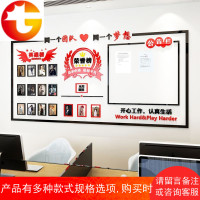 团队英雄榜亚克力3d立体墙贴办公室装饰画公司荣誉照片墙励志标语