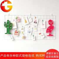 白色网格照片墙ins网红相片装饰铁架子少女学生卧室布置寝室改造