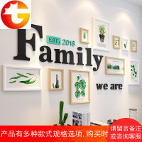 现代简约照片墙装饰欧式客厅家庭挂相册实木卧室创意相框挂墙组合