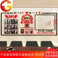 企业荣誉墙员工风采文化墙公告栏墙贴亚克力办公室装饰照片墙贴纸