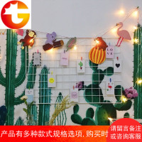 ins风北欧网格照片墙铁艺相框挂墙置物铁架夹子悬挂相片墙装饰diy