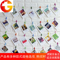 明信片照片夹子麻绳相片墙悬挂创意无痕钉个性少女房间照片墙装饰