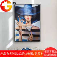 抽象餐厅装饰画饭厅油画后现代简约客厅人物挂画北欧轻奢玄关壁画