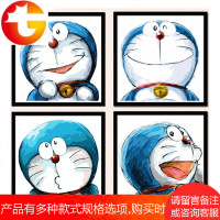 diy数字油画哆啦A梦卡通动漫儿童情侣手绘填色装饰画机器猫表情包