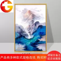 山水风景油画玄关走道手绘客厅墙壁装饰画餐厅公司走廊挂画