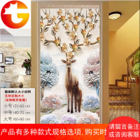 墙纸自粘玄关走廊墙贴画现代新中式3d立体美容养生馆壁画装饰画