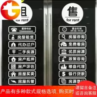 二手房房产中介墙贴纸租售贴纸贴橱窗装饰布置广告租房玻璃