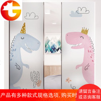 玻璃贴纸窗户卫生间浴室透光不透明防走光磨砂静电贴膜ins恐龙