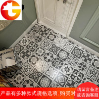 卫生间防滑地砖贴纸创意防水防滑阳台地面装饰复古瓷砖墙贴画自粘