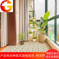 厨房地砖贴纸自粘防滑卫生间防水阳台地面瓷砖花片拼花墙贴小清新