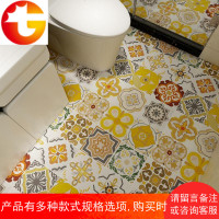 厨房地板砖贴纸自粘浴室地面装饰翻新阳台防水瓷砖贴耐磨地砖厕所