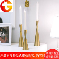 送蜡烛北欧烛光晚餐香薰蜡烛台软装金属家居摆件客厅餐桌创意摆件