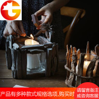 绘市集 乡村风做旧复古烂漫烛光晚餐烛台摆件 收纳物件拍摄道具