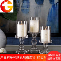 蜡台现代简约烛台样板间道具婚庆酒吧西餐厅装饰摆件玻璃烛台蜡台