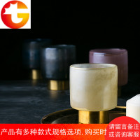 欧式浪漫玻璃烛台创意复古蜡烛台烛光晚餐装饰品金属花瓶摆件