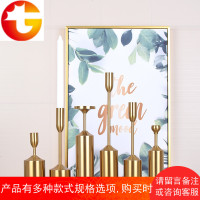 北欧样板房烛台摆件轻奢现代简约餐桌客厅蜡烛台浪漫金属欧式饰品
