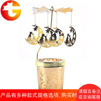 旋转烛台扬基蜡烛香薰烛台走马灯摆件配件装饰星空烛杯浪漫礼物
