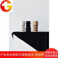 oroliving新品北欧ins波浪实木烛台家居装饰摆件道具摆拍蜡烛台