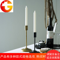 北欧风格烛台 现代家居装饰摆件 复古做旧软装样板房餐桌蜡烛台