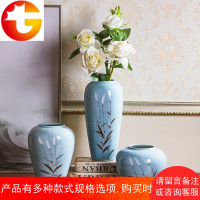 景德镇陶瓷花瓶摆件新中式现代客厅干花插花简约创意家居装饰品
