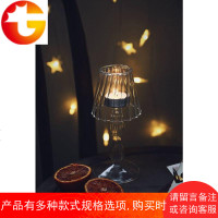 80 vintage time复古风玻璃烛台法式乡村风摄影烛台节日礼物摆件