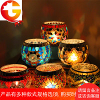 欧式复古烛台 创意婚庆酒吧生日礼品玻璃蜡烛台摆件 家居装饰