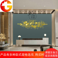 客厅软装背景墙面创意卧室房间墙壁挂件轻奢酒店金属铁艺壁挂壁饰