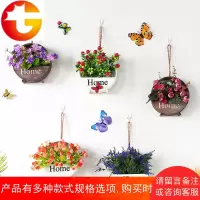 创意仿真植物壁挂墙面装饰绿植吊兰客厅室内树叶绿叶吊篮仿真花艺