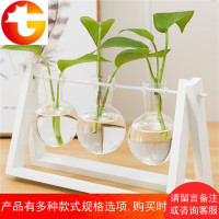 创意花瓶餐桌客厅插花玻璃透明小清新水培绿萝北欧办公桌家居摆件