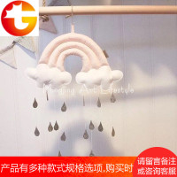 ins北欧彩虹云朵雨滴挂件布艺壁饰床幔帐篷配饰摄影拍照背景装饰