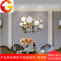 客厅样板房墙面金属镜子软装壁饰挂件酒店餐厅家居墙饰壁挂装饰品