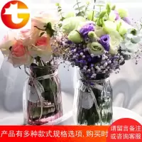 欧式简约玻璃瓶折纸花瓶客厅透明鲜花花瓶家居插花水培植物摆件瓶