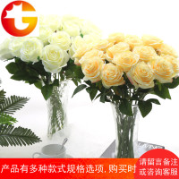 仿真玫瑰花束单支假花塑料花绢花家居卧室装饰花室内插花摆件干花