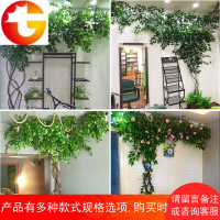 仿真树叶樱花假树藤条植物缠绕室内下水管道网红墙面遮挡吊顶装饰