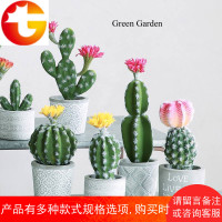 ins风假草盆栽室内绿植假花摆件北欧仿真仙人掌仙人柱植物小装饰