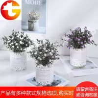 仿真植物假草盆栽摆件设北欧ins绿植盆景客厅室内装饰满天星小花