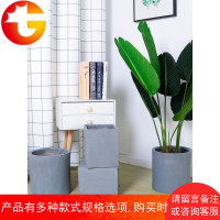 北欧水泥花盆ins简约特大号水泥混凝土石灰花器摆件制品室内阳台