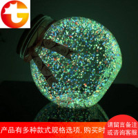 七夕夜光许愿瓶星星瓶扁鼓瓶装五角星发光玻璃瓶 邮