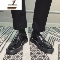 尗卡黑色小皮鞋男韩版潮流休闲学生百搭增高英伦男士商务正装皮鞋休闲鞋