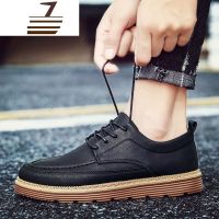 尗卡皮鞋男潮流百搭休闲平板鞋商务正装英伦风2020新款青少年潮鞋