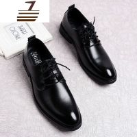 尗卡青年正装皮鞋男学生西装黑色软底软面英伦韩版商务男鞋尖头休闲鞋