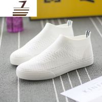 尗卡帆布鞋女平底新款韩版透气网面休闲百搭小白鞋子休闲鞋