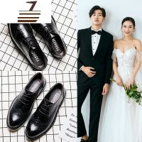 尗卡2020款新郎结婚拍婚纱照礼鞋韩版英伦商务休闲皮鞋男士配西装伴郎休闲鞋