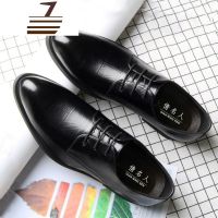 尗卡倩名人尖头休闲英伦潮流帅气黑色真皮韩版新郎鞋休闲鞋