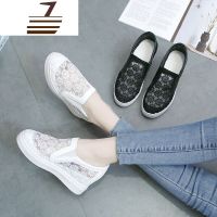 尗卡网鞋女鞋子2020新款内增高一脚蹬镂空透气网面鞋休闲小白鞋休闲鞋