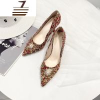 尗卡新娘秀禾鞋中式婚鞋女2020新款红色敬酒高跟鞋绣花结婚鞋子潮