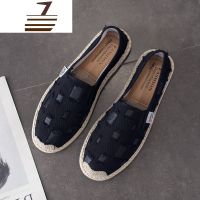 尗卡中国风男士懒人亚麻休闲布鞋一脚蹬2020潮男帆布渔夫鞋帆布鞋