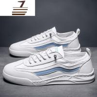 尗卡布鞋平板鞋韩版潮流百搭帆布休闲白鞋男士潮鞋懒人一脚蹬男鞋帆布鞋